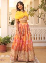 Silk Yellow Wedding Wear Embroidery Work Readymade Lehenga Choli